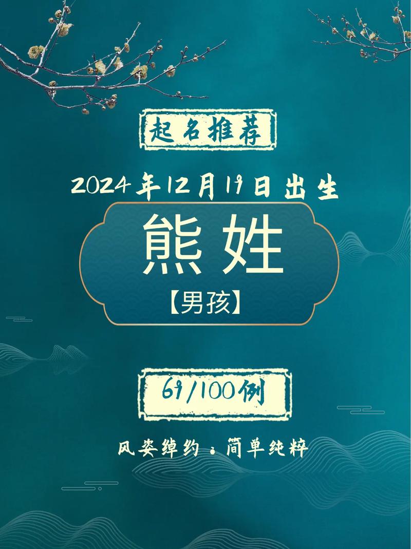 熊姓男孩名字中，有没有既新颖又富有创意的名字推荐呢？