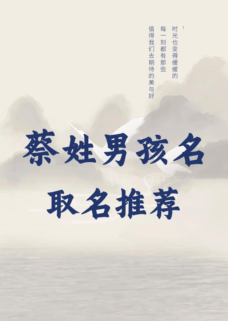 姓蔡的男孩取个吉利名字，有没有什么好建议？