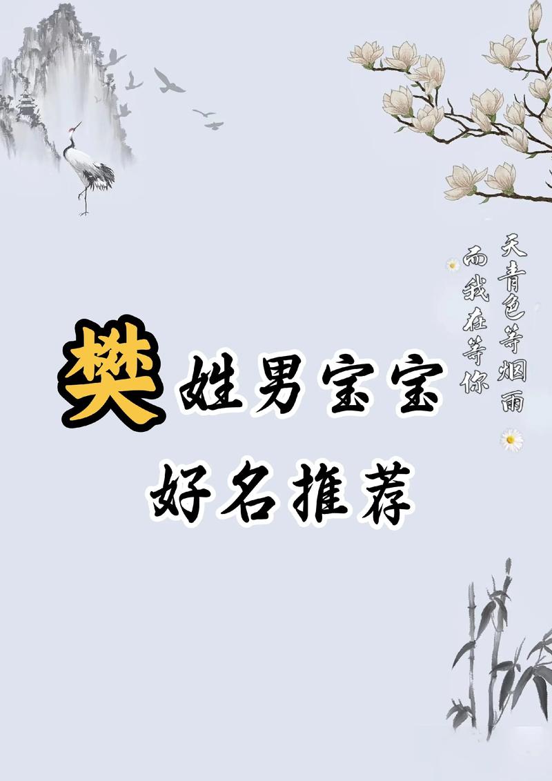 姓樊的男孩起一个独特优美的名字，有没有什么好建议呢？