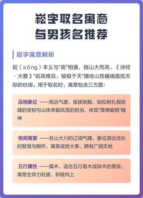 崧字五行属什么？如何根据五行属相为崧字男孩挑选最佳组合名字？