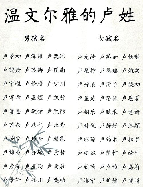 卢姓女宝宝名字中蕴含独特优美的字眼，能否推荐一个既独特又优美的名字呢？