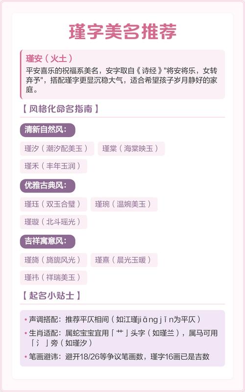 瑾字女孩取名寓意美好，请问瑾字作为女孩名字有哪些美好寓意？