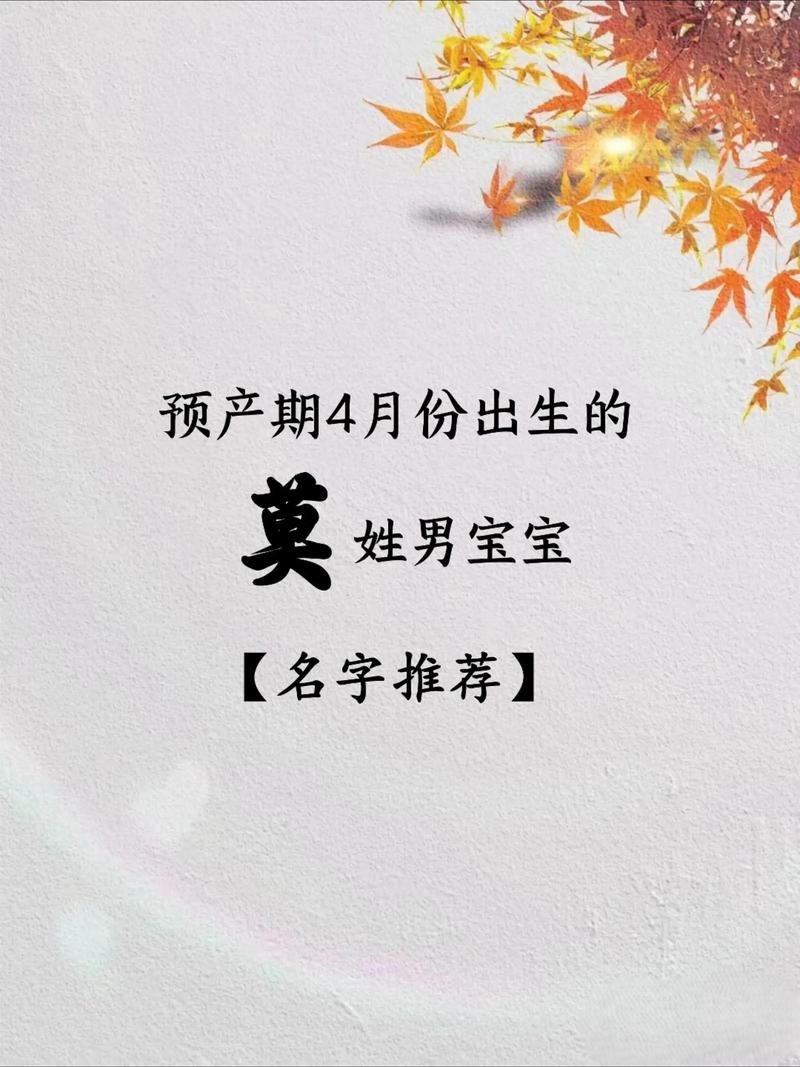 莫姓宝宝取名创意，有没有什么好听的男宝宝名字推荐呢？