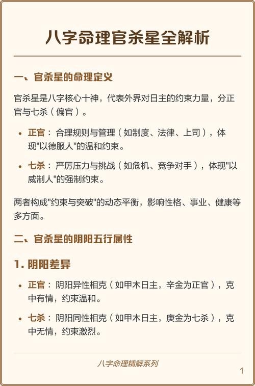 女命八字中官杀星分别代表什么含义？