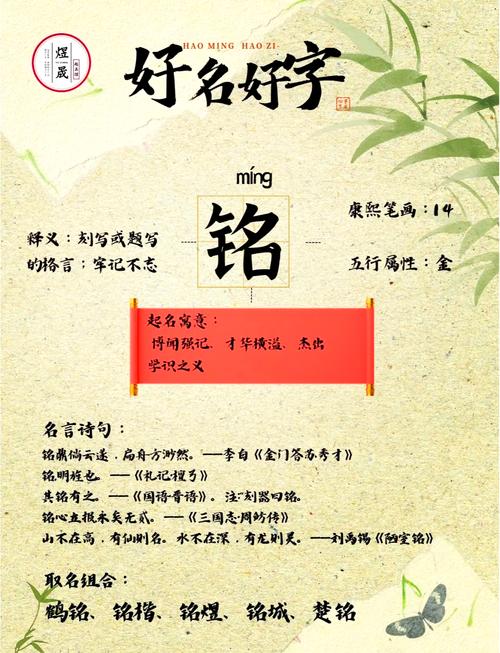 铭字五行属什么？如何根据五行属相为男孩取一个最佳组合名字？