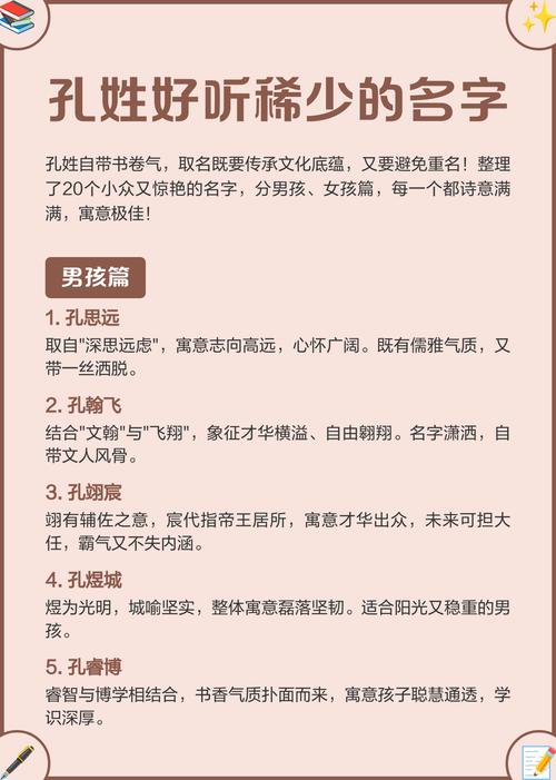 孔姓女孩名字中蕴含诗意，有没有什么忒别有诗意的名字推荐呢？
