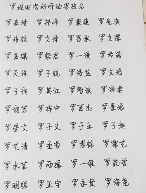 罗姓气质男孩取什么名字比较好？