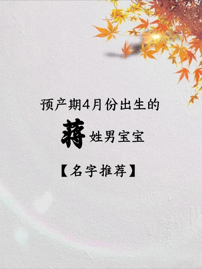 蒋姓男宝宝取名时，有没有什么独特优美的名字建议呢？