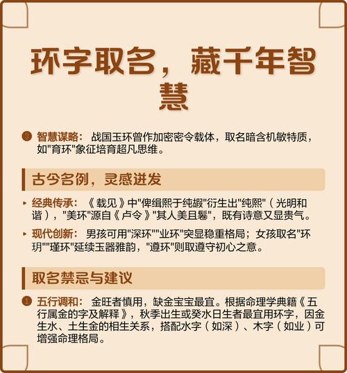 环字取名寓意女孩，有哪些美好的象征和含义？