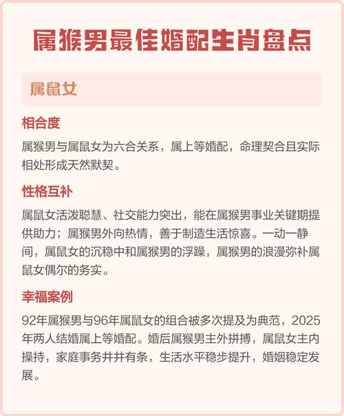 属猴男与属鼠女结合，婚姻生活是否和谐美满？