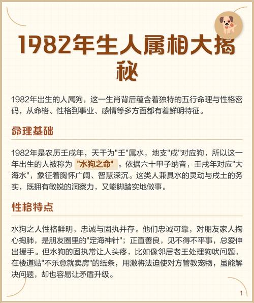 1982年农历是什么命，这一年的人属啥命呢？