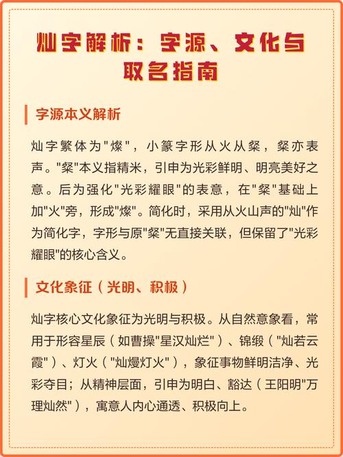 灿字男孩取名有何美好寓意？