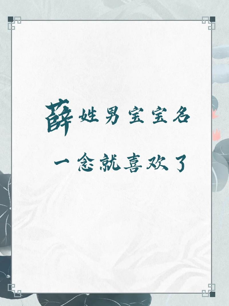 薛姓男孩取个有创意的名字，有没有什么好建议？