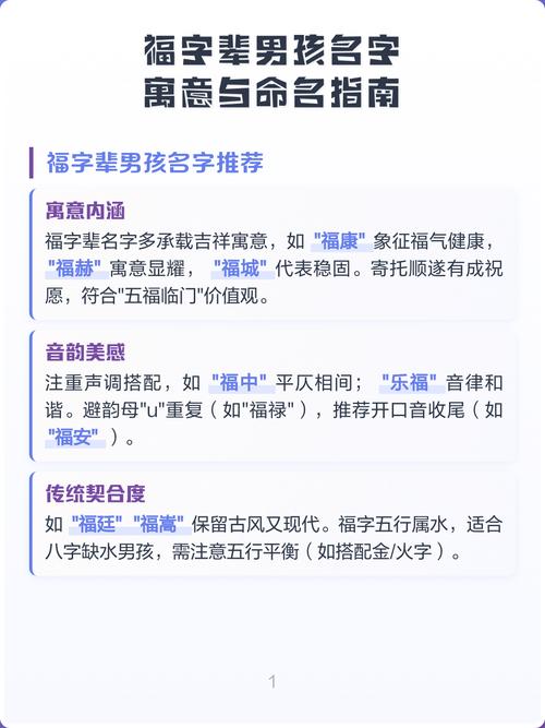 男孩取名用福字，有何美好寓意和深层含义？