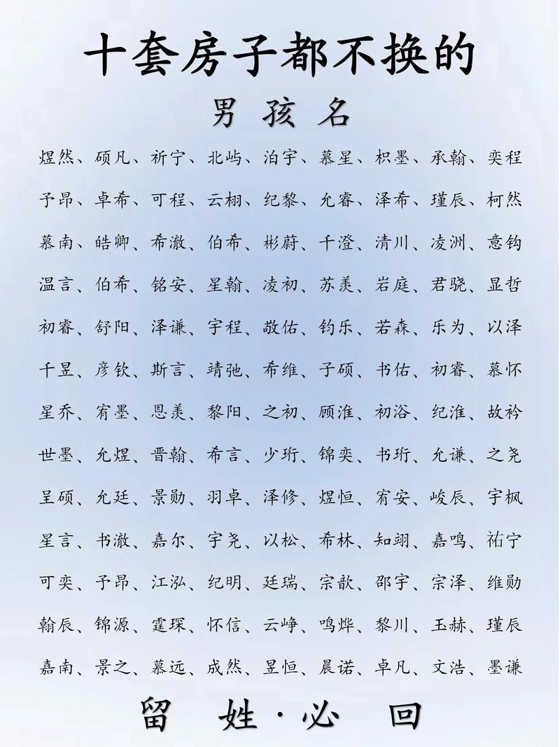 房姓男宝宝名字中，有没有一个既冷门又独特的名字，能让人眼前一亮呢？