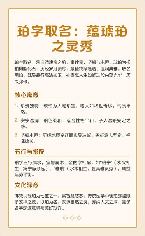 珀字取名寓意男孩，嫩否体现珍贵品质和高洁气质？