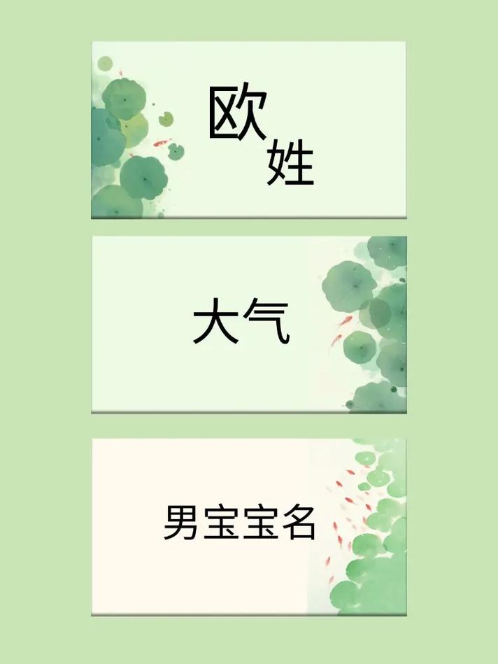 欧姓男孩取什么名字既气质又不失个性？