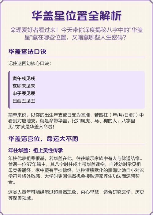 命入华盖是何高深术数？命带双华盖有何特殊含义？
