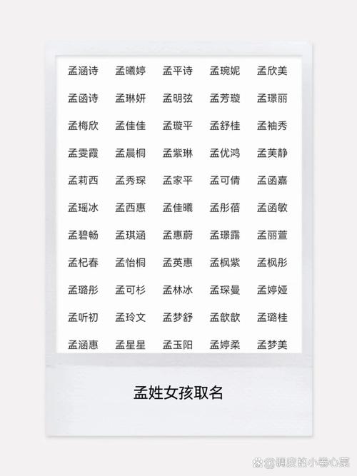 孟姓才智出众的女孩，取个什么名字既文雅又显智慧呢？