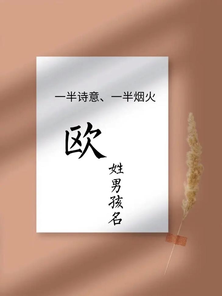 欧姓有涵养的男孩名字叫什么？有没有什么寓意深刻的好名字推荐？