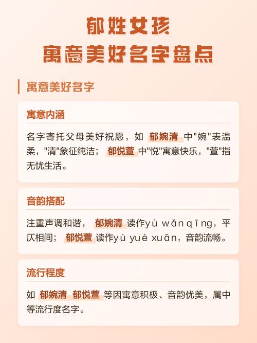 姓郁的女孩取一个有新意的名字，有没有什么好建议？