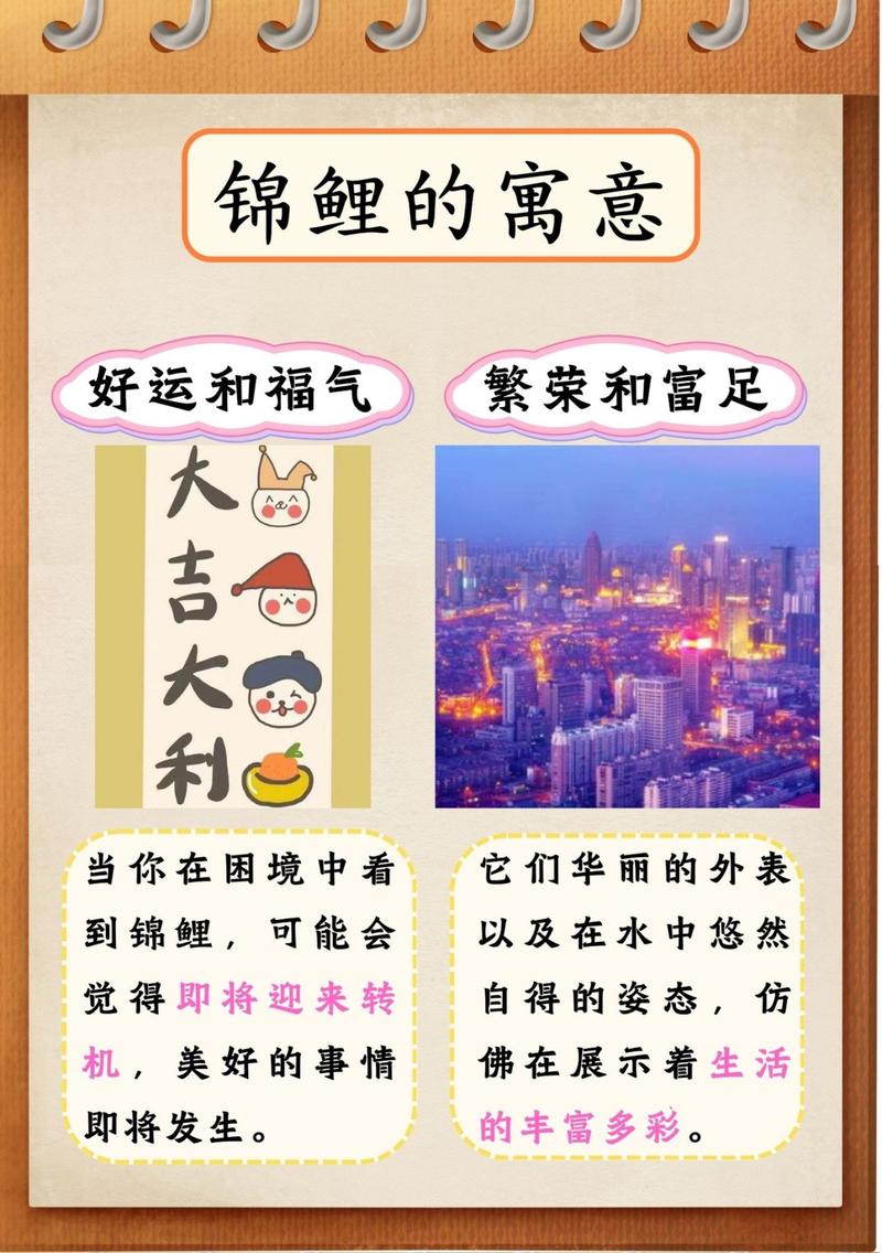 锦鲤作为风水鱼，其寓意和作用究竟有何独特之处呢？