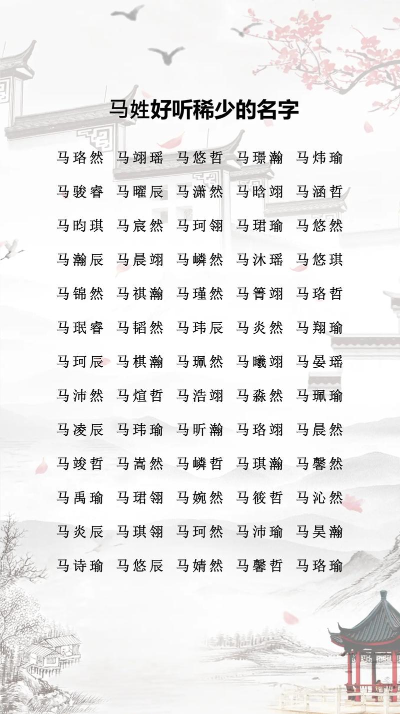 马姓洋气女宝宝名字，有没有什么特别又时尚的取法呢？