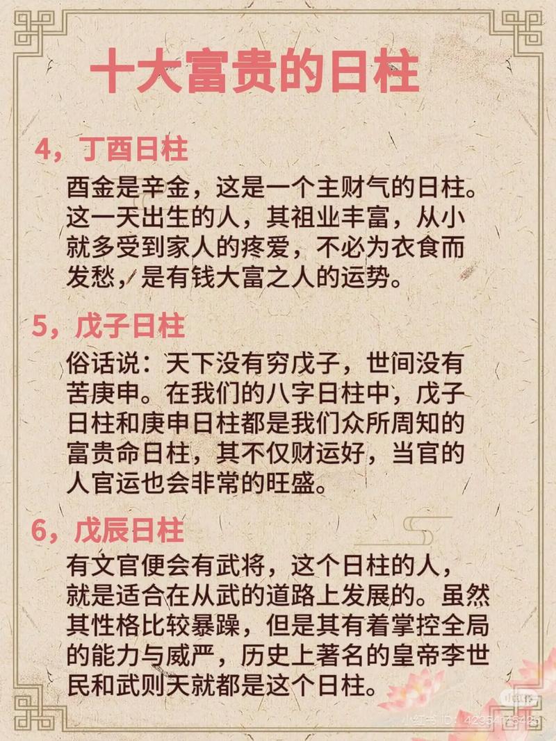 戊寅日柱大贵八字命理中，有哪些具体特征或组合能体现一个人的富贵命运？