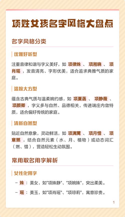 项姓宝宝取名，有没有既优美又大方的名字推荐呢？