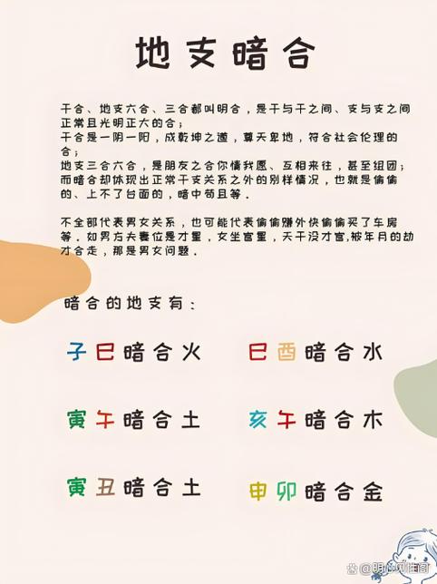女命八字地支暗合是什么意思？能否详细解释一下？