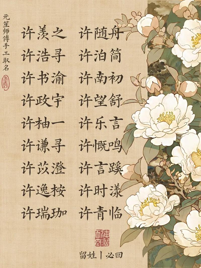 许姓男孩名字中寓意美好的，有没有什么好听的推荐？
