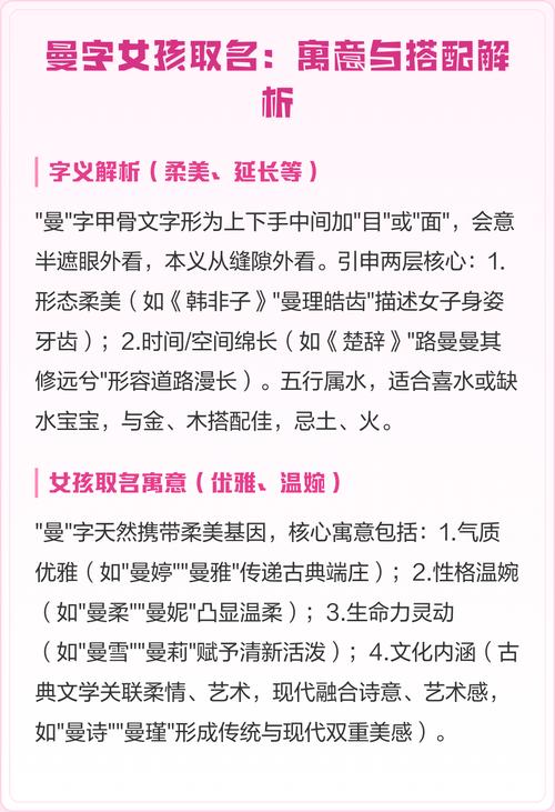曼字五行属什么，女孩取名寓意美好，有哪些五行属木的字可选？