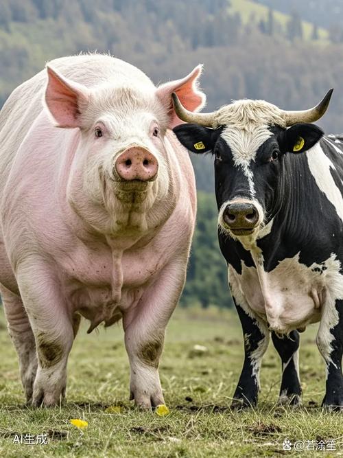 猪和牛放在一起会发生什么有趣的现象或结果？