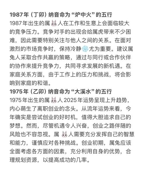 2025年属兔人每月运势具体如何？