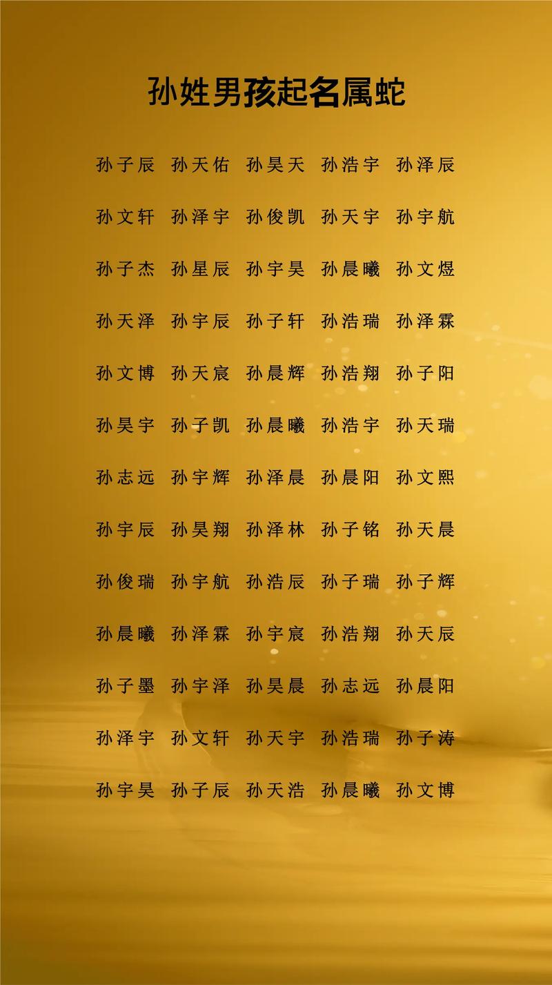 孙姓男孩名字中寓意美好的，有没有什么好听的推荐？