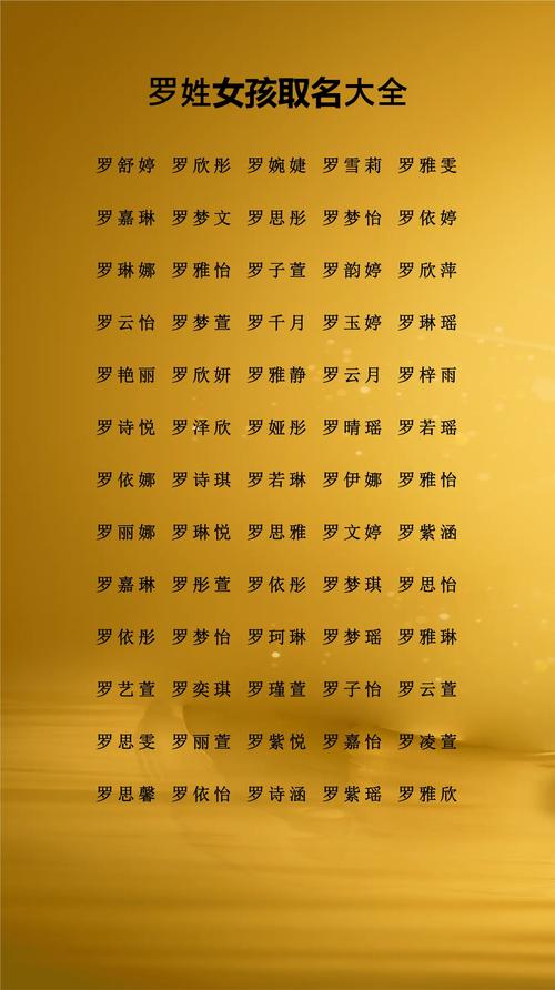 罗姓气质女孩取什么名字比较好？
