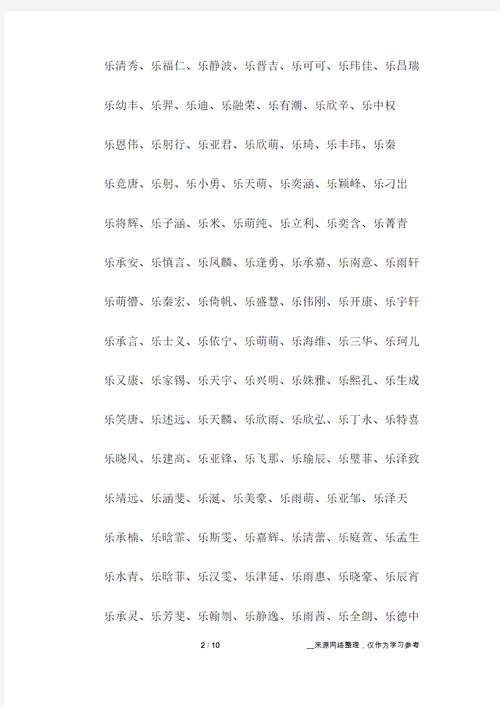 乐姓洋气男宝宝名字有哪些推荐？