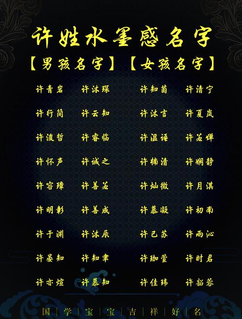 许姓气质女宝宝取名，有没有什么既优雅又有内涵的名字推荐呢？