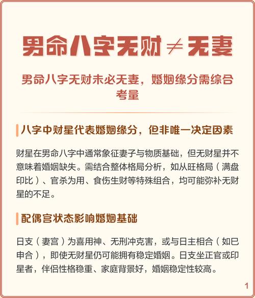 八字无财真的等同于注定无妻的命运吗？