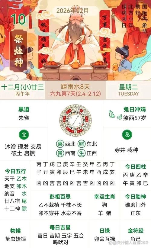 2026年2月10日农历腊月二十三是否为黄道吉日这天可以上梁吗？