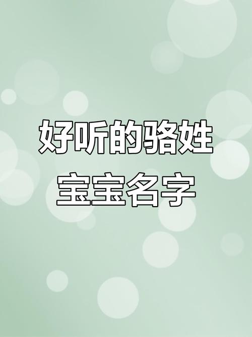 骆姓气质男孩叫什么名字好呢？有没有什么寓意美好的名字推荐？