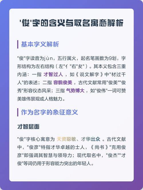 俊字五行属什么？如何用俊字为男孩取名寓意美好？