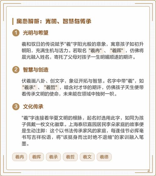 羲字女孩取名有何美好寓意？