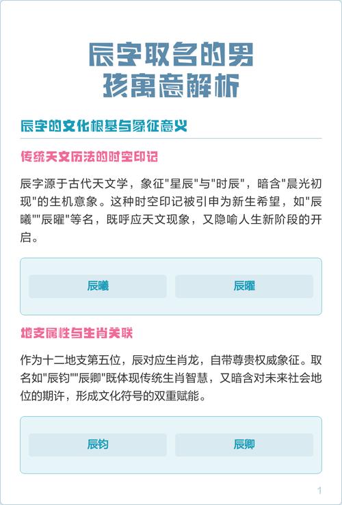 辰字取名寓意男孩，有哪些美好寓意可依参考？
