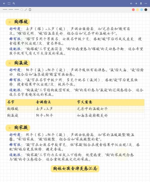 陶姓女宝宝取名时有哪些优美的名字可以参考？