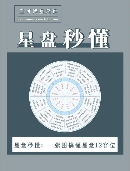 哪个星盘宫位代表命主，以及星盘十二宫各自代表什么含义？