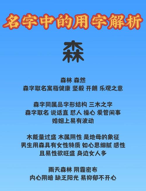 森字取名寓意男孩，能否体现自然、茂盛、生命力旺盛的特质？