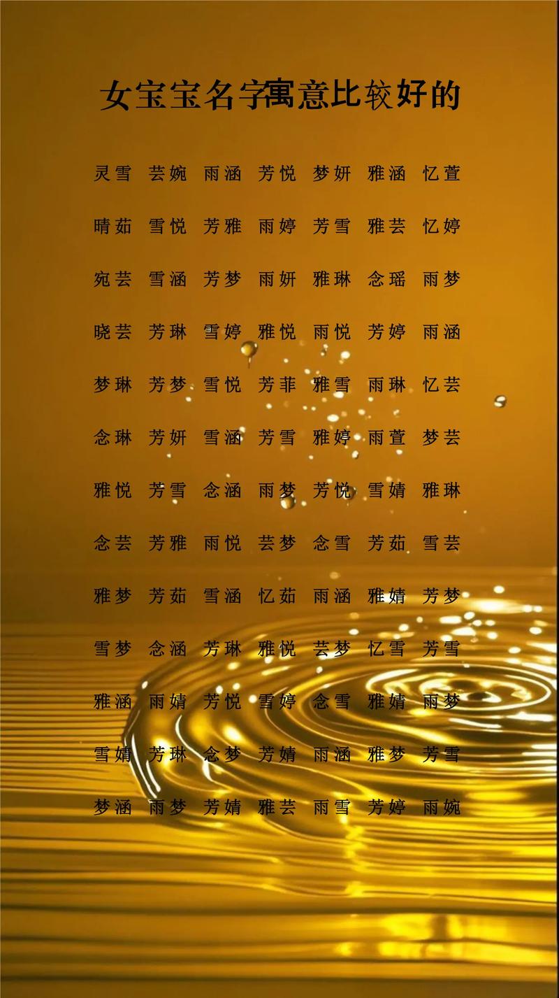 水姓女宝宝名字中蕴含美好寓意，请问有没有什么忒别含义的名字推荐呢？