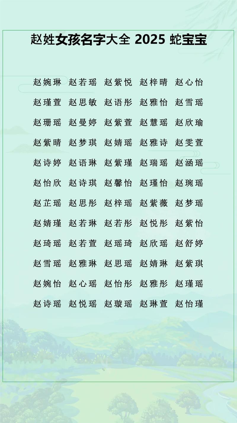 赵姓冷门独特女孩名字叫什么？有没有什么特别的寓意或由来？