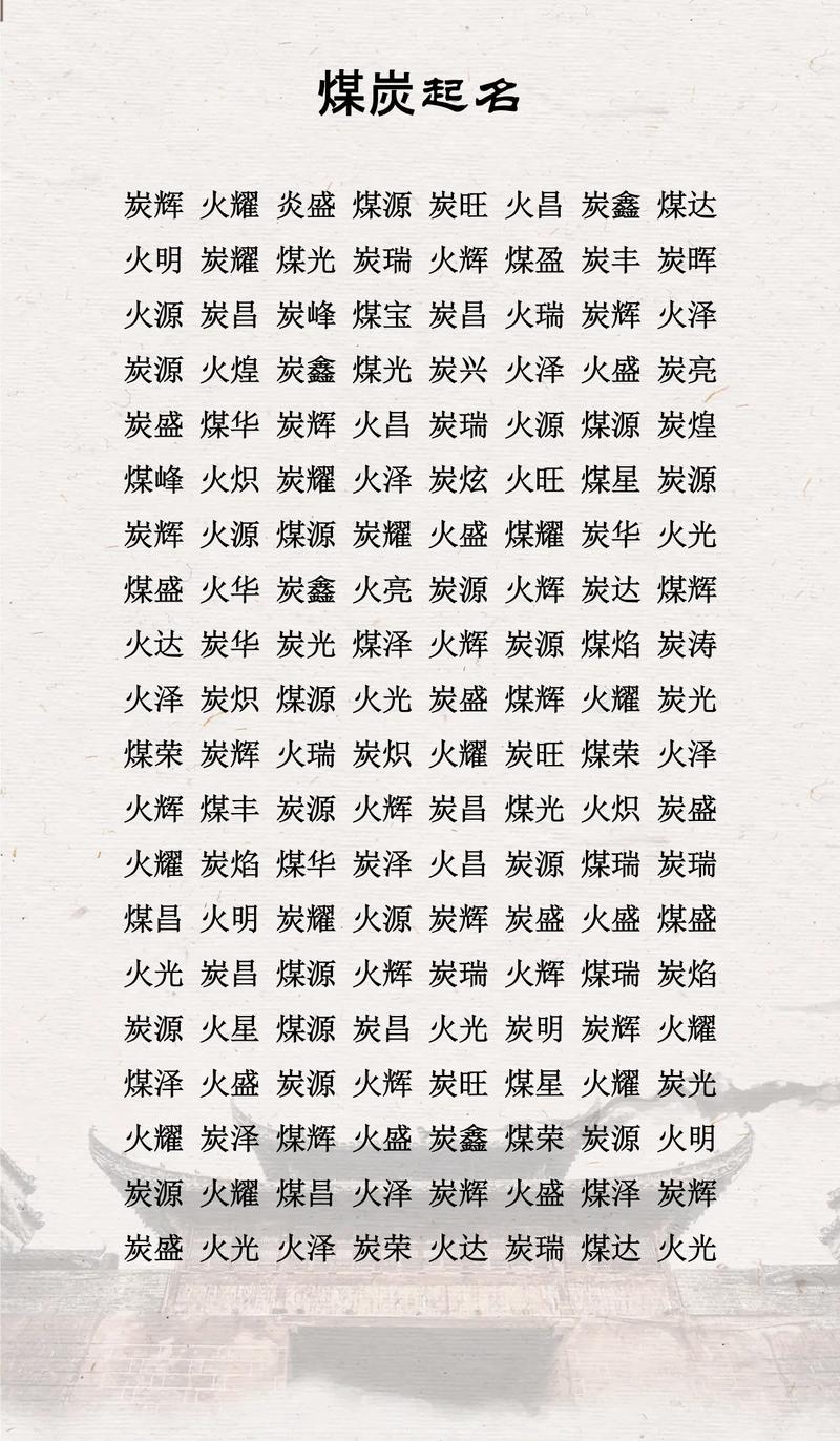 煤字五行属什么？男孩取名与煤字相关的寓意有哪些？